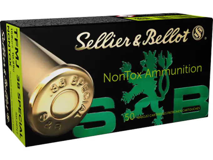 Sellier & Bellot Ammunition 38 Special 158 Grain Non-Toxic Full Metal Jacket