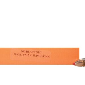 HSM Ammunition 300 AAC Blackout 110 Grain Hornady V-MAX Polymer Tip Box of 20