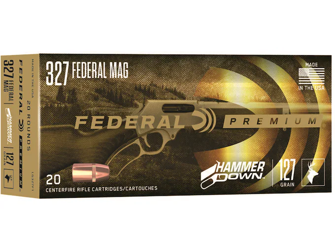 Federal Premium HammerDown Ammunition 327 Federal Magnum 127 Grain Bonded Soft Point Box of 20