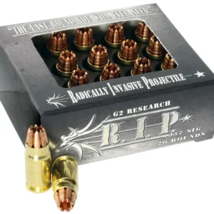 G2 Research R.I.P. Ammunition 357 Sig 92 Grain Radically Invasive Projectile Fragmenting Solid Copper Lead-Free Box of 20