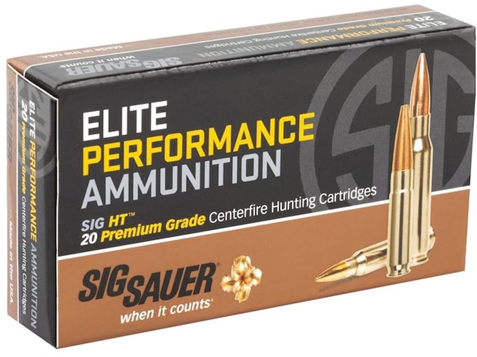 Sig Sauer Elite Hunting Copper Ammunition 270 Winchester 130 Grain Solid Hollow Point Lead Free Box of 20