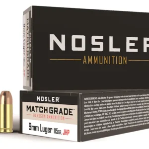Nosler Match Grade Ammunition 9mm Luger 115 Grain Jacketed Hollow Point
