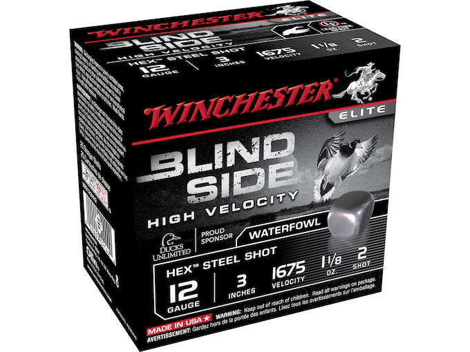 Winchester Blind Side High Velocity Ammunition 12 Gauge Non-Toxic Steel Shot