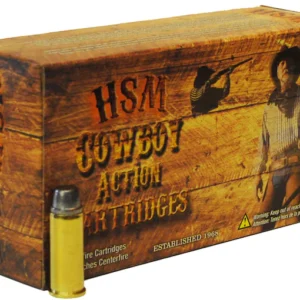 HSM Cowboy Action Ammunition 38 Special Low Velocity 158 Grain Lead Round Nose Flat Point Box of 50