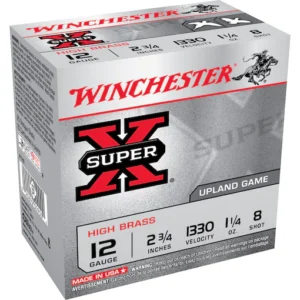 Winchester Super-X High Brass Ammunition 12 Gauge 2-3/4" 1-1/4 oz #8 Shot Box of 25