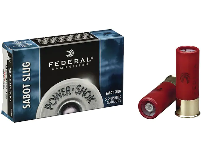 Federal Power-Shok Ammunition 12 Gauge 2-3/4" 1 oz Sabot Slug Box of 5