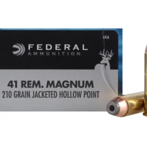 Federal Power-Shok Ammunition 41 Remington Magnum 210 Grain Jacketed Hollow Point Box of 20