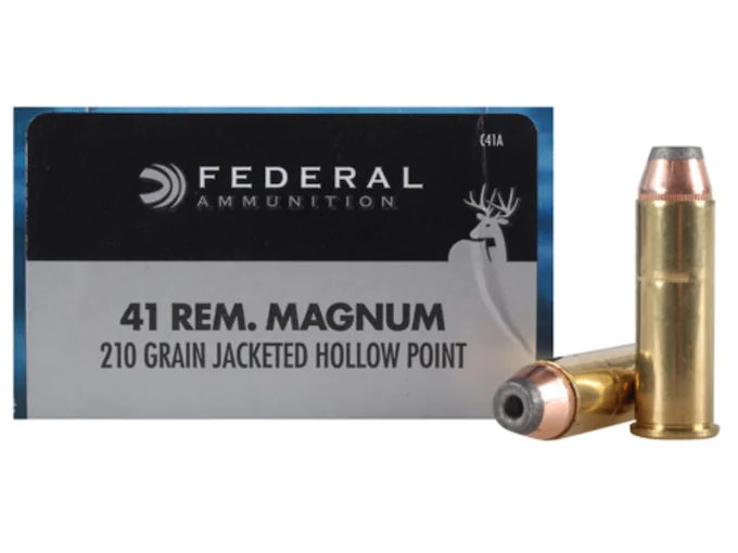 Federal Power-Shok Ammunition 41 Remington Magnum 210 Grain Jacketed Hollow Point Box of 20