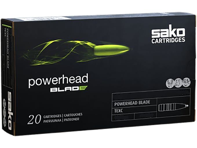 Sako Powerhead Blade Ammunition 6.5 Creedmoor 120 Grain Polymer Tip Lead Free Box of 20