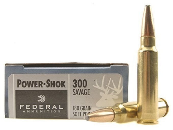 Federal Power-Shok Ammunition 300 Savage 180 Grain Soft Point Box of 20