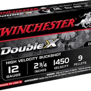 Winchester Double X Ammunition 12 Gauge 2-3/4" Buffered 00 Copper Plated Buckshot 9 Pellets Box of 5