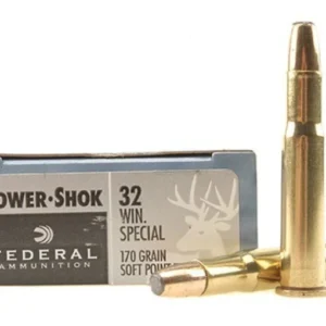Federal Power-Shok Ammunition 32 Winchester Special 170 Grain Soft Point Flat Nose Box of 20