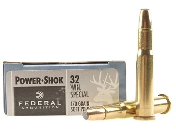 Federal Power-Shok Ammunition 32 Winchester Special 170 Grain Soft Point Flat Nose Box of 20