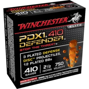 Winchester PDX1 Defender Ammunition 410 Bore 2-1/2" 3 Disks over 1/4 oz BB Box of 10