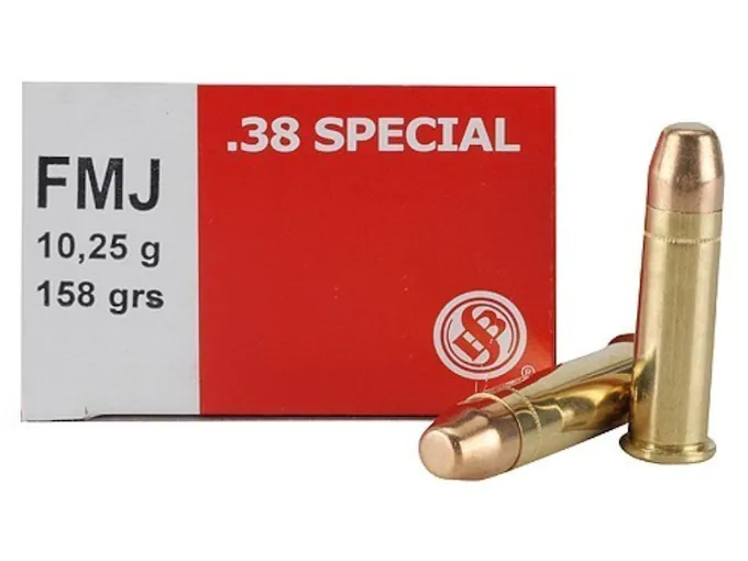 Sellier & Bellot Ammunition 38 Special 158 Grain Full Metal Jacket Box of 50