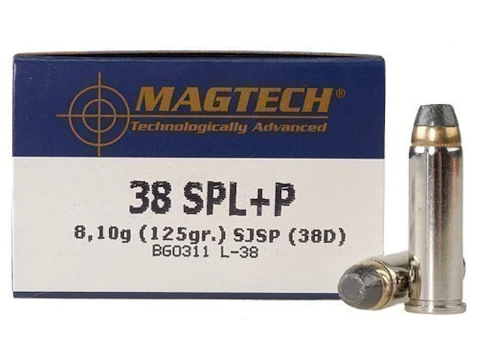 Magtech Ammunition 38 Special +P 125 Grain Semi-Jacketed Soft Point Box of 50