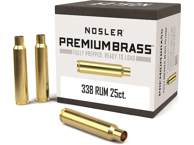 Nosler Custom Brass 338 Remington Ultra Magnum Box of 25