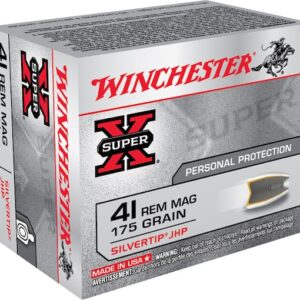 Winchester Super-X Ammunition 41 Remington Magnum 175 Grain Silvertip Hollow Point