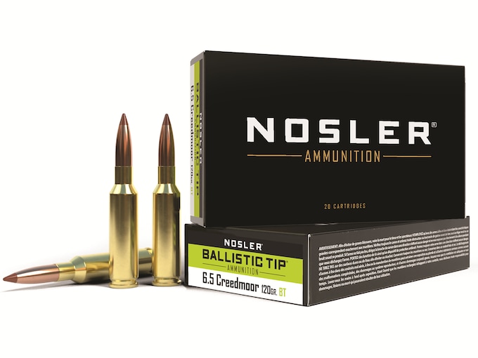 Nosler BT Ammunition 6.5 Creedmoor 120 Grain Ballistic Tip Box of 20