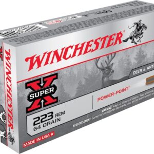 Winchester Super-X Ammunition 223 Remington 64 Grain Power-Point Box of 20