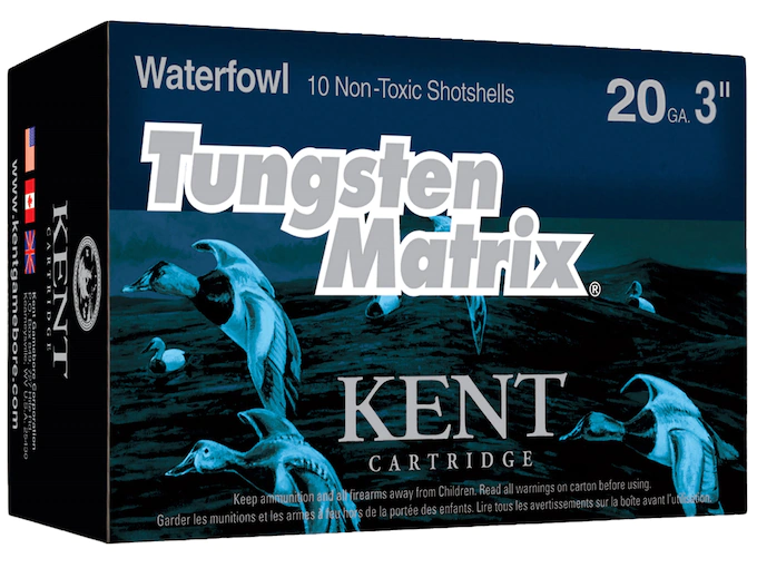 Kent Cartridge Tungsten Matrix Waterfowl Ammunition 20 Gauge Tungsten Non-Toxic Shot