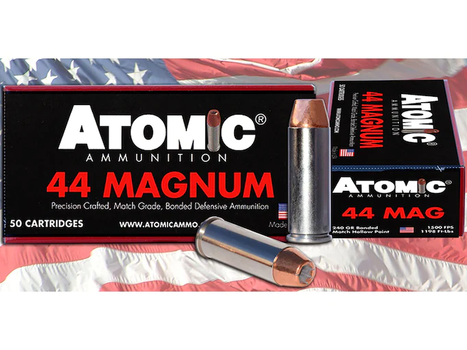 Atomic Ammunition 44 Remington Magnum 240 Grain Bonded Match Hollow Point Box of 50