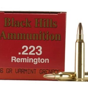 Black Hills Ammunition 223 Remington 36 Grain Barnes Varmint Grenade Hollow Point Flat Base Lead-Free
