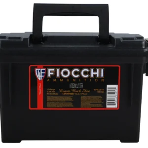 Fiocchi High Velocity Ammunition 12 Gauge 2-3/4" 00 Buckshot 9 Nickel Plated Pellets Ammo Can of 80 (8 Boxes of 10)
