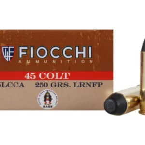 Fiocchi Cowboy Action Ammunition 45 Colt (Long Colt) 250 Grain Lead Round Nose Flat Point Box of 50