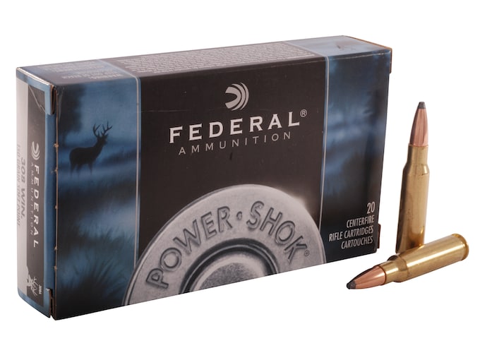 Federal Power-Shok Ammunition 308 Winchester 150 Grain Soft Point Box of 20
