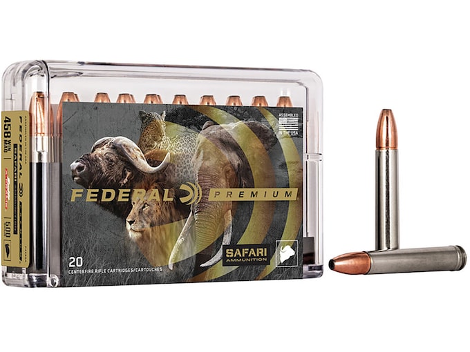 Federal Premium Safari Ammunition 458 Winchester Magnum 500 Grain Swift A-Frame Soft Point Box of 20