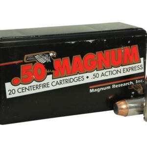 Magnum Research Ammunition 50 Action Express 350 Grain Jacketed Soft Point Box of 20