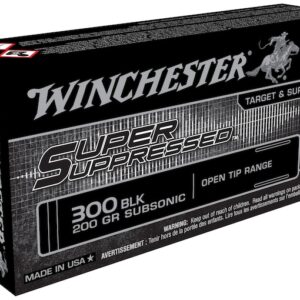 Winchester Super Suppressed Ammunition 300 AAC Blackout Subsonic 200 Grain Open Tip Box of 20