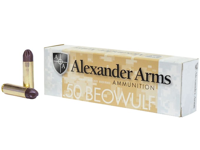 Alexander Arms Ammunition 50 Beowulf 200 Grain Frangible Inceptor ARX Box of 20