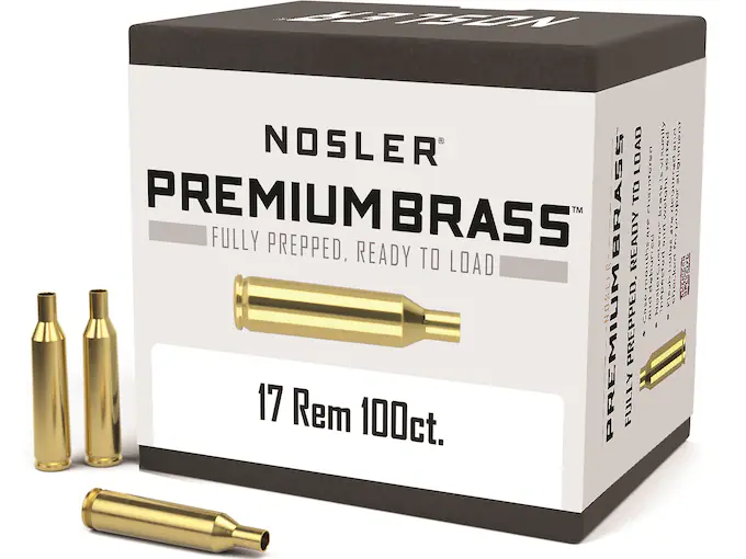 Nosler Custom Brass 17 Remington Box of 100