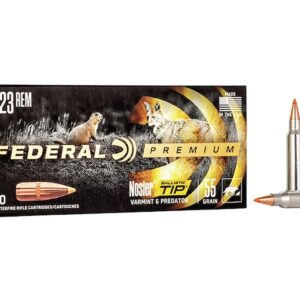 Federal Premium Varmint & Predator Ammunition 223 Remington 55 Grain Nosler Ballistic Tip Box of 20