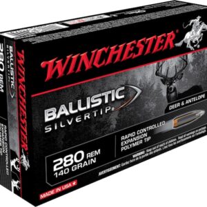 Winchester Ballistic Silvertip Ammunition 280 Remington 140 Grain Rapid Controlled Expansion Polymer Tip Box of 20