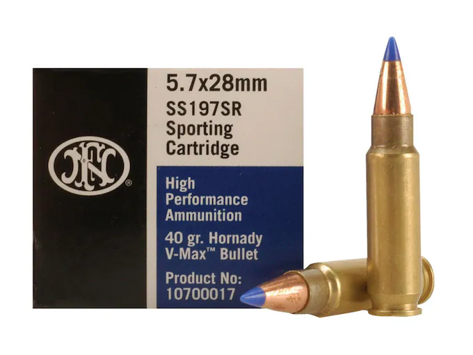 FN SS197SR Ammunition 5.7x28mm FN 40 Grain Hornady V-MAX