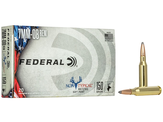 Federal Non-Typical Ammunition 7mm-08 Remington 150 Grain Soft Point Box of 20