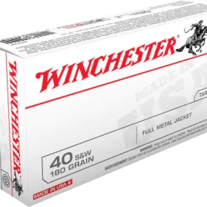 Winchester USA Ammunition 40 S&W 180 Grain Full Metal Jacket
