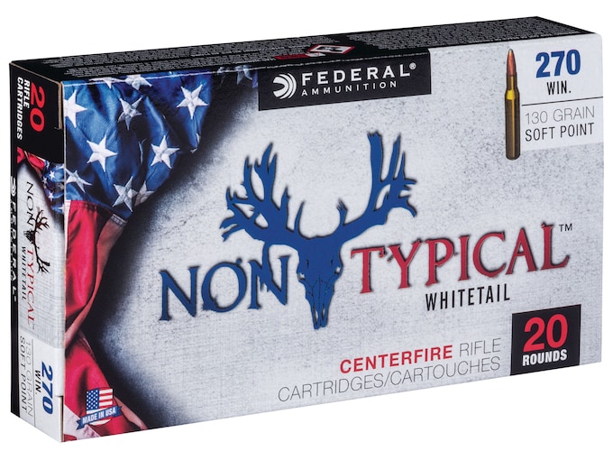 Federal Non-Typical Ammunition 270 Winchester 130 Grain Soft Point Box of 20