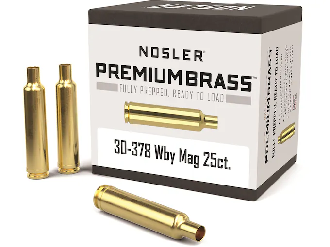 Nosler Custom Brass 30-378 Weatherby Magnum Box of 25