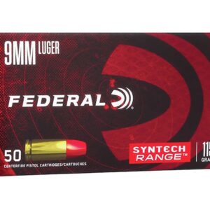 Federal Syntech Range Ammunition 9mm Luger 115 Grain Total Synthetic Jacket