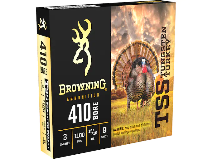 Browning TSS Turkey Ammunition 410 Bore 3" 13/16 oz #9 Non-Toxic Tungsten Shot Box of 5