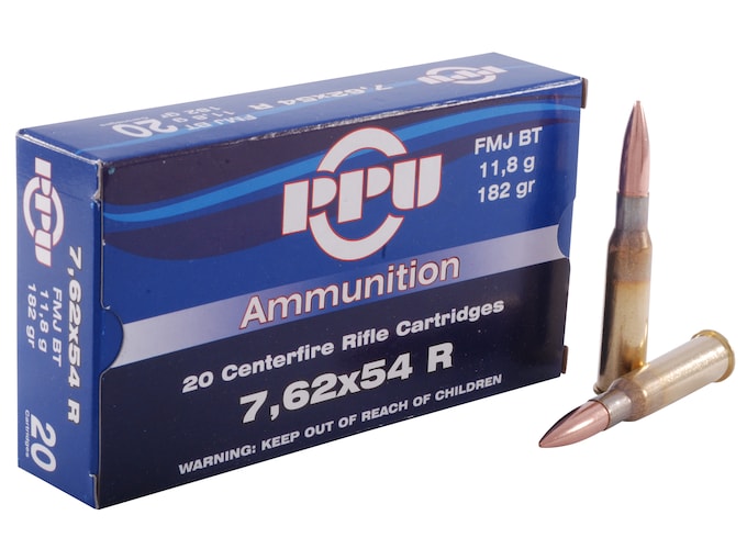 Prvi Partizan Ammunition 7.62x54mm Rimmed Russian 182 Grain Full Metal Jacket Box of 20