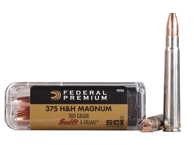 Federal Premium Safari Ammunition 375 H&H Magnum 300 Grain Swift A-Frame