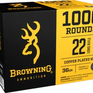 Browning BPR Ammunition 22 Long Rifle 36 Grain Copper Plated Hollow Point