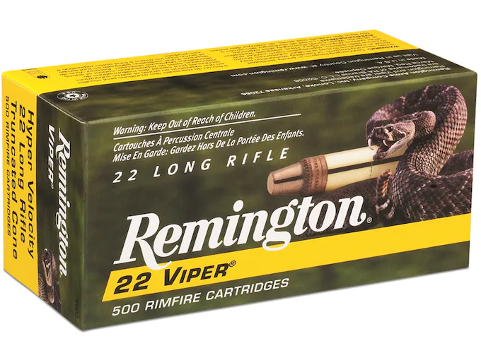 Remington Viper Hyper Velocity Ammunition 22 Long Rifle 36 Grain Plated Truncated Cone