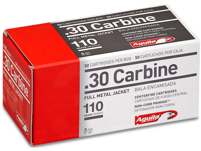 Aguila Ammunition 30 Carbine 110 Grain Full Metal Jacket