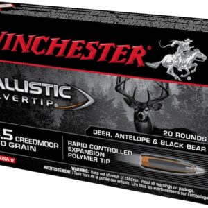 Winchester Ballistic Silvertip Ammunition 6.5 Creedmoor 140 Grain Rapid Controlled Expansion Polymer Tip Box of 20